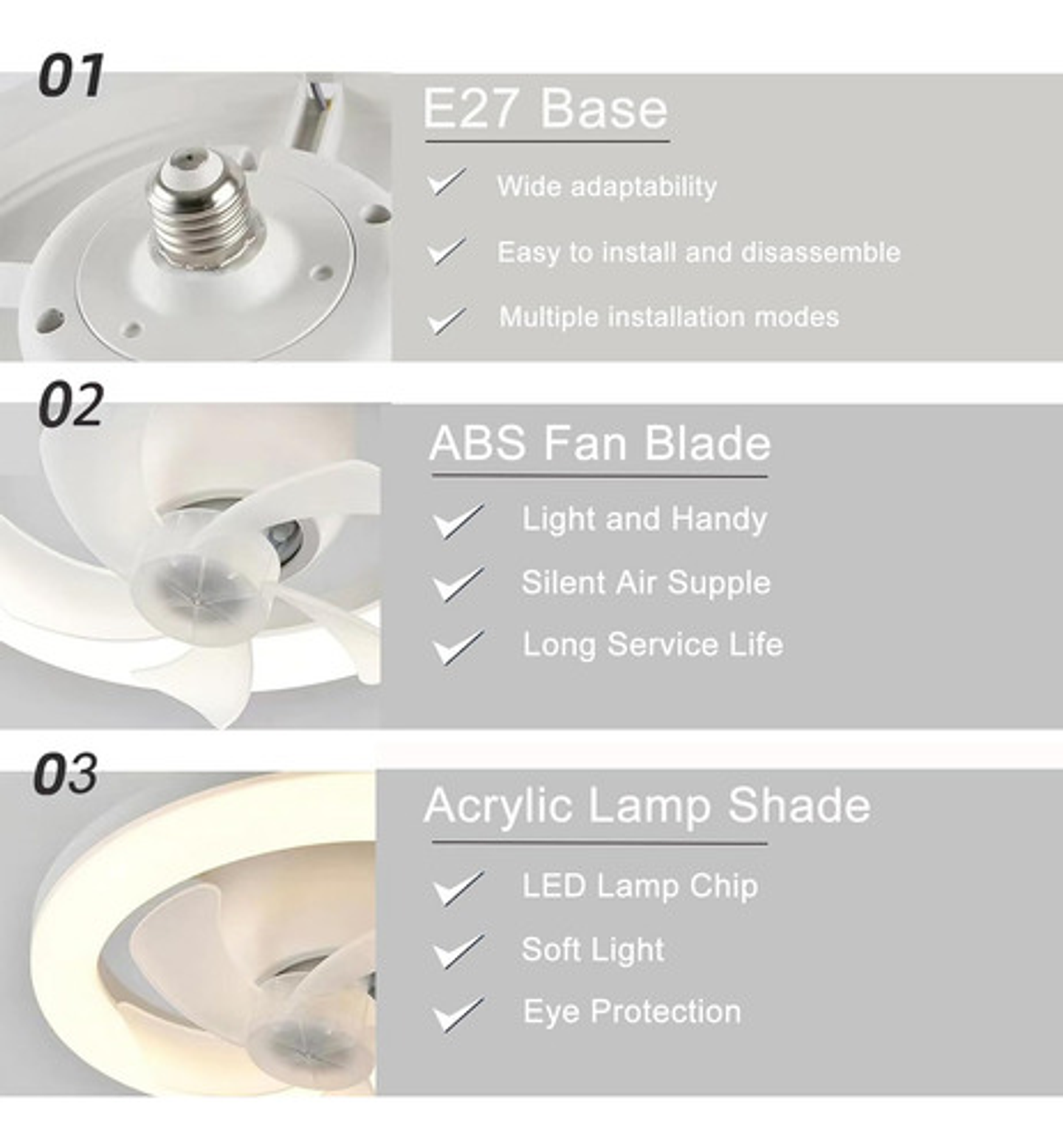 Lampara Led Control Remoto 360° Agita Cabeza  Admirador 6