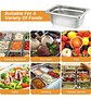 X2 Bandeja Deposito Gastronomico Acero Inox 26.5x16.5 1/4 - Miniatura 5