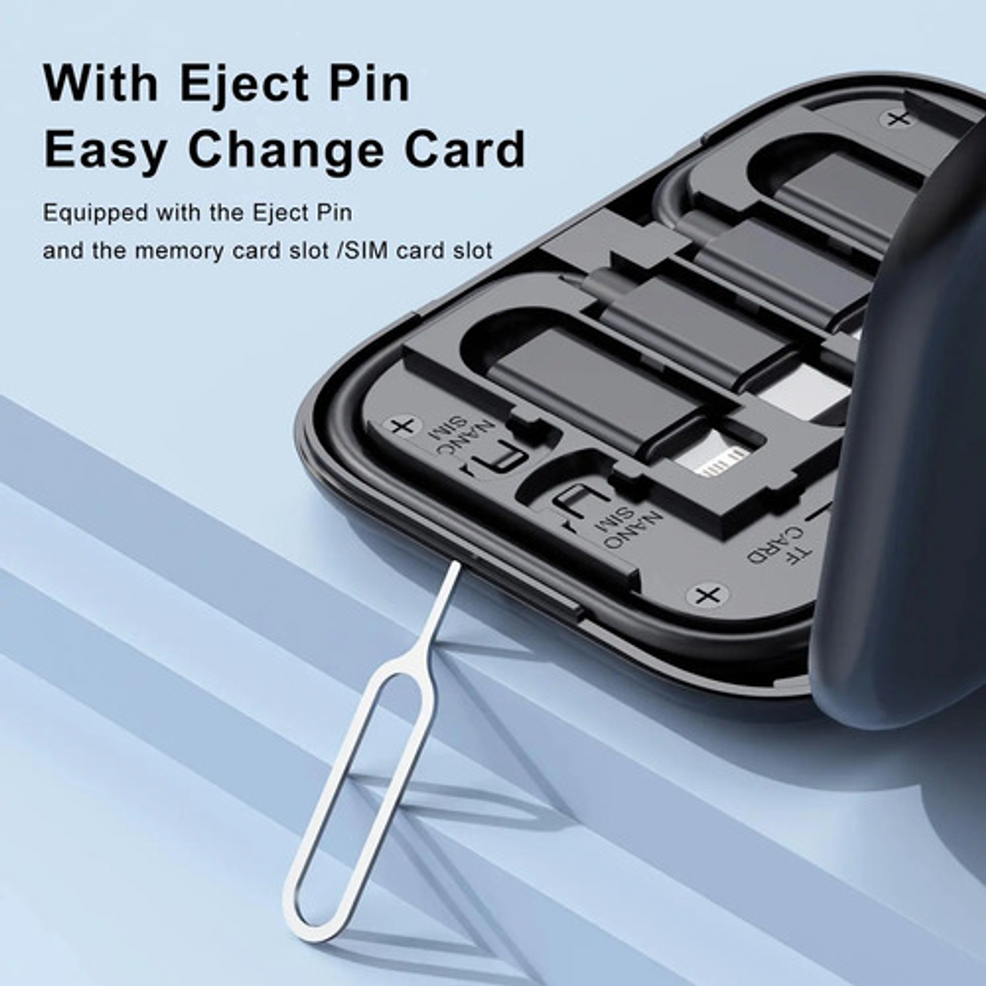 Cable Usb Tipo C Thek 4 En 1 Blanco Con Estuche Y Espejo Integrado 60w 6