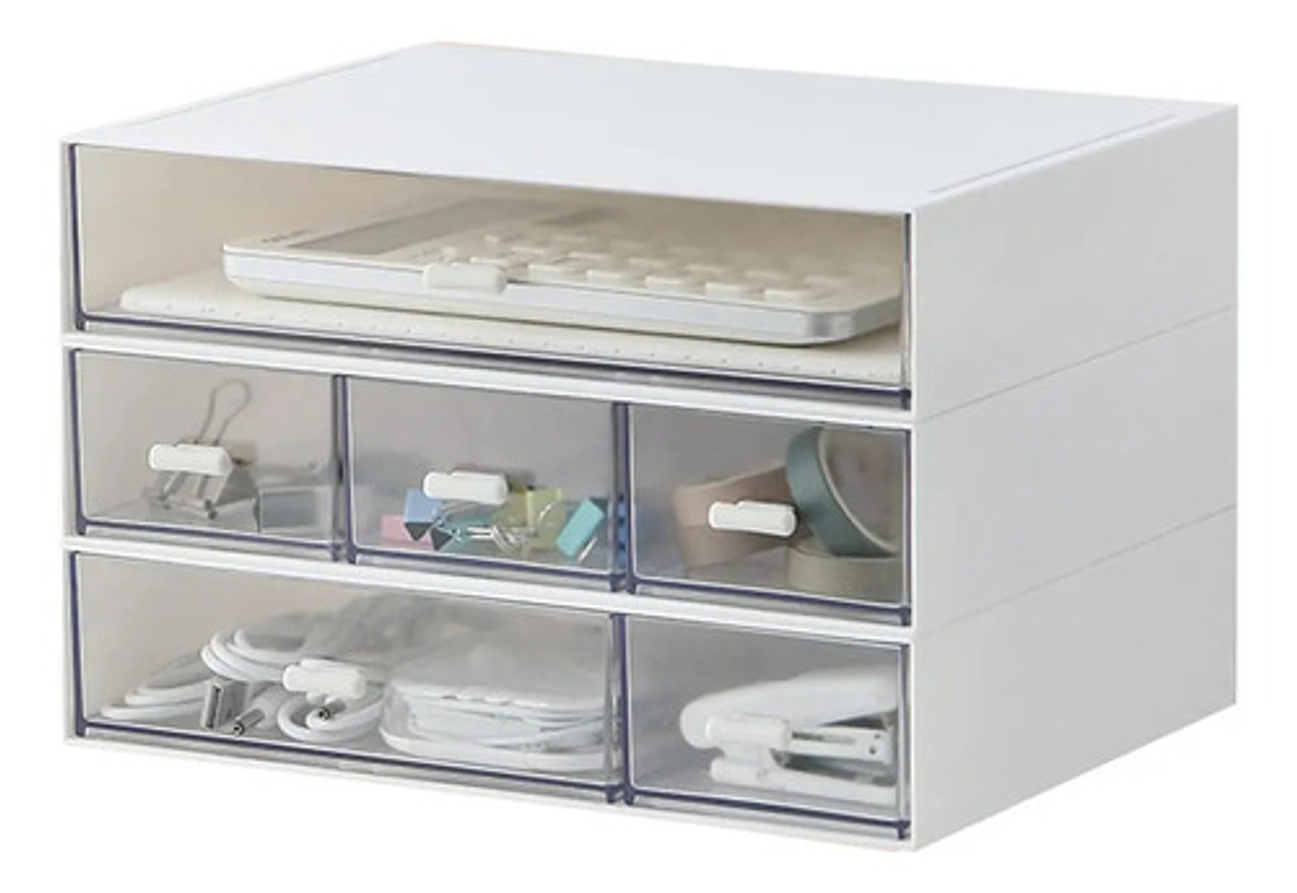 Caja Organizadora De Escritorio Con Cajones Para Papelería 2