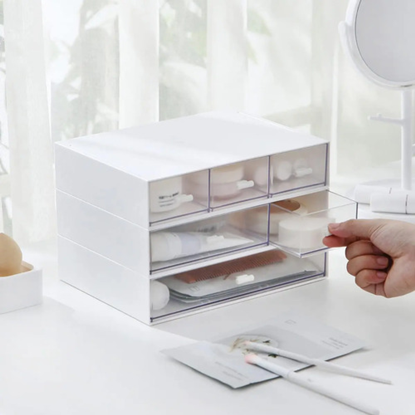 Caja Organizadora De Escritorio Con Cajones Para Papelería 3