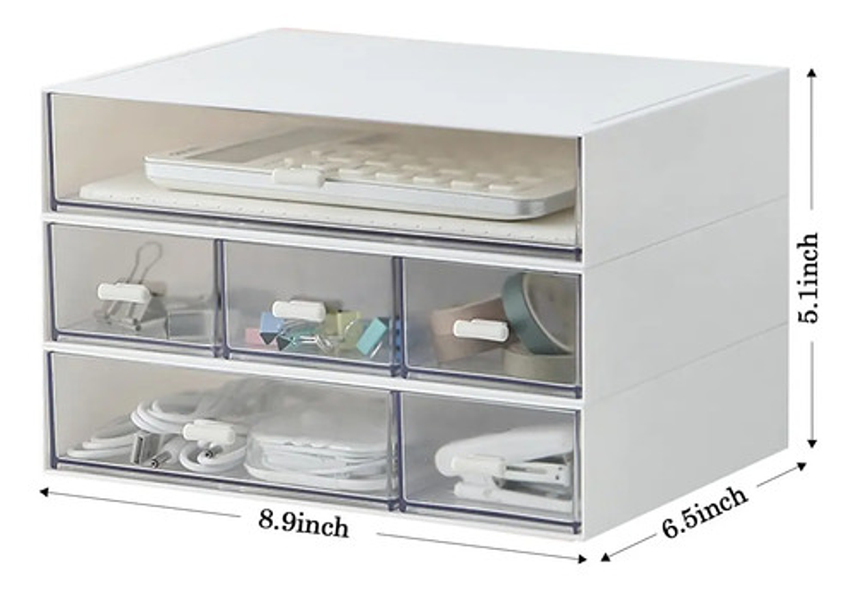 Caja Organizadora De Escritorio Con Cajones Para Papelería 4