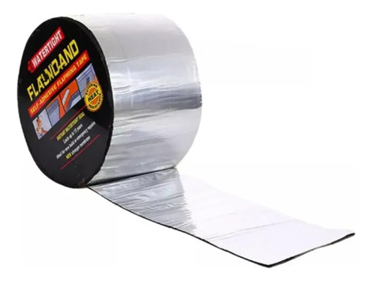 Cinta Aislante Impermeable Thek 10cm X 10m Para Techos Tuberías Anticorrosiva Plateado Liso 1