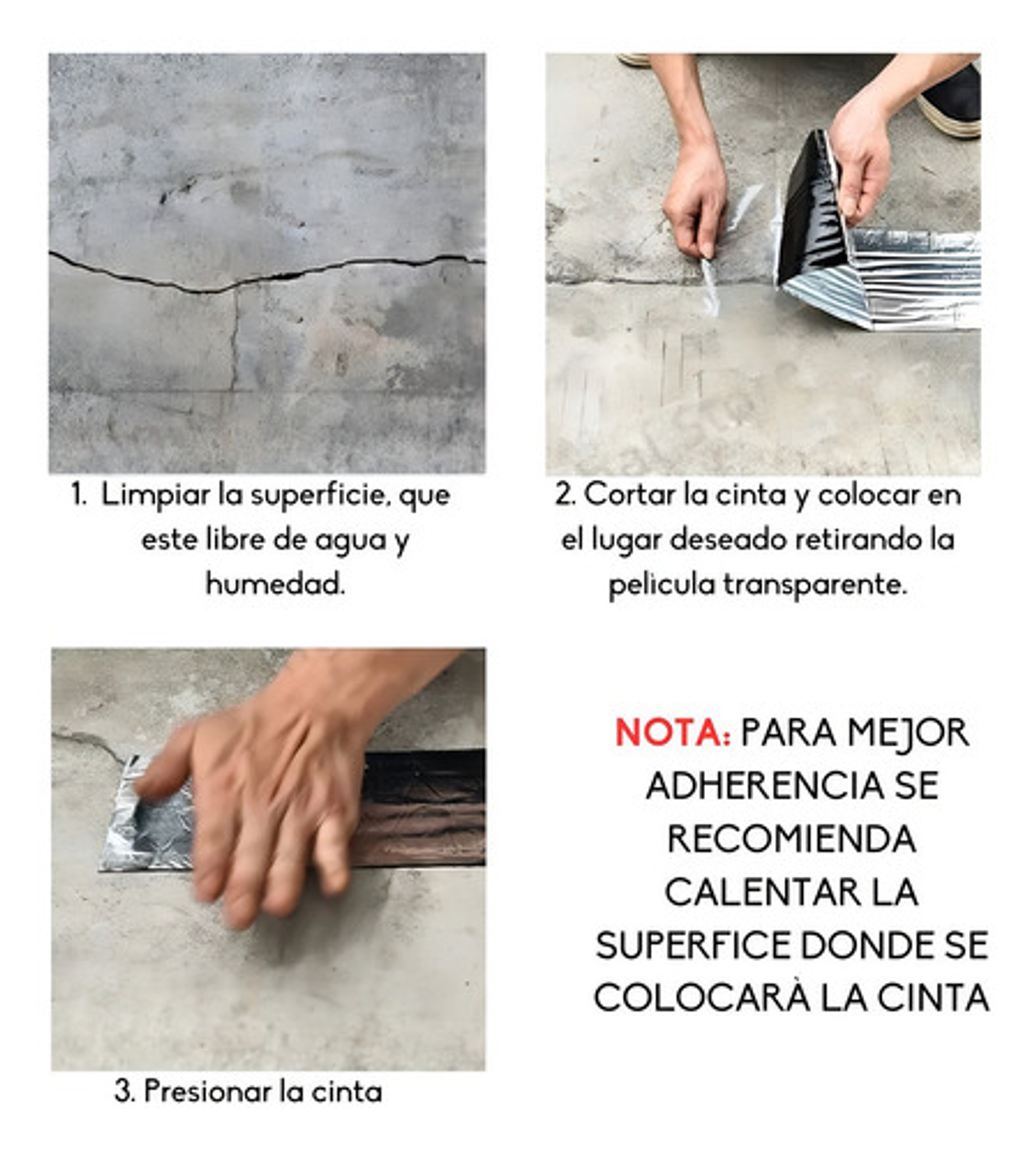 Cinta Aislante Impermeable Thek 10cm X 10m Para Techos Tuberías Anticorrosiva Plateado Liso 8