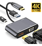 Hub Adaptador Usb-c 4 En 1: Vga+hdmi+usb 3.0+usb-c Pd 4k Hd - Miniatura 3