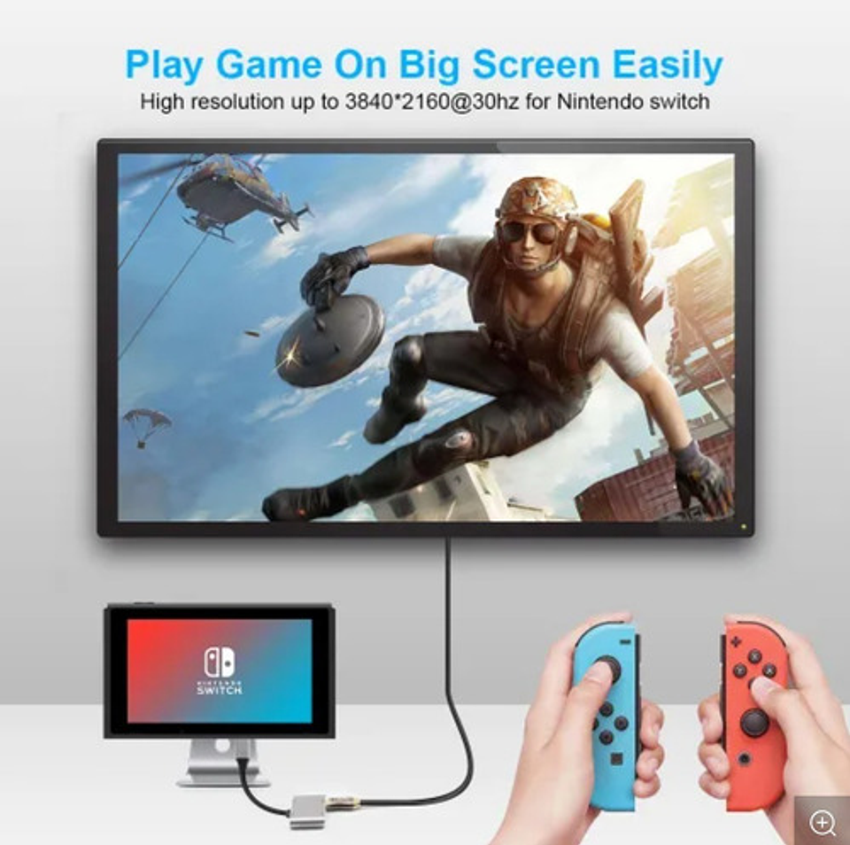 Hub Adaptador Usb-c 4 En 1: Vga+hdmi+usb 3.0+usb-c Pd 4k Hd 5