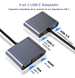 Hub Adaptador Usb-c 4 En 1: Vga+hdmi+usb 3.0+usb-c Pd 4k Hd - Miniatura 7
