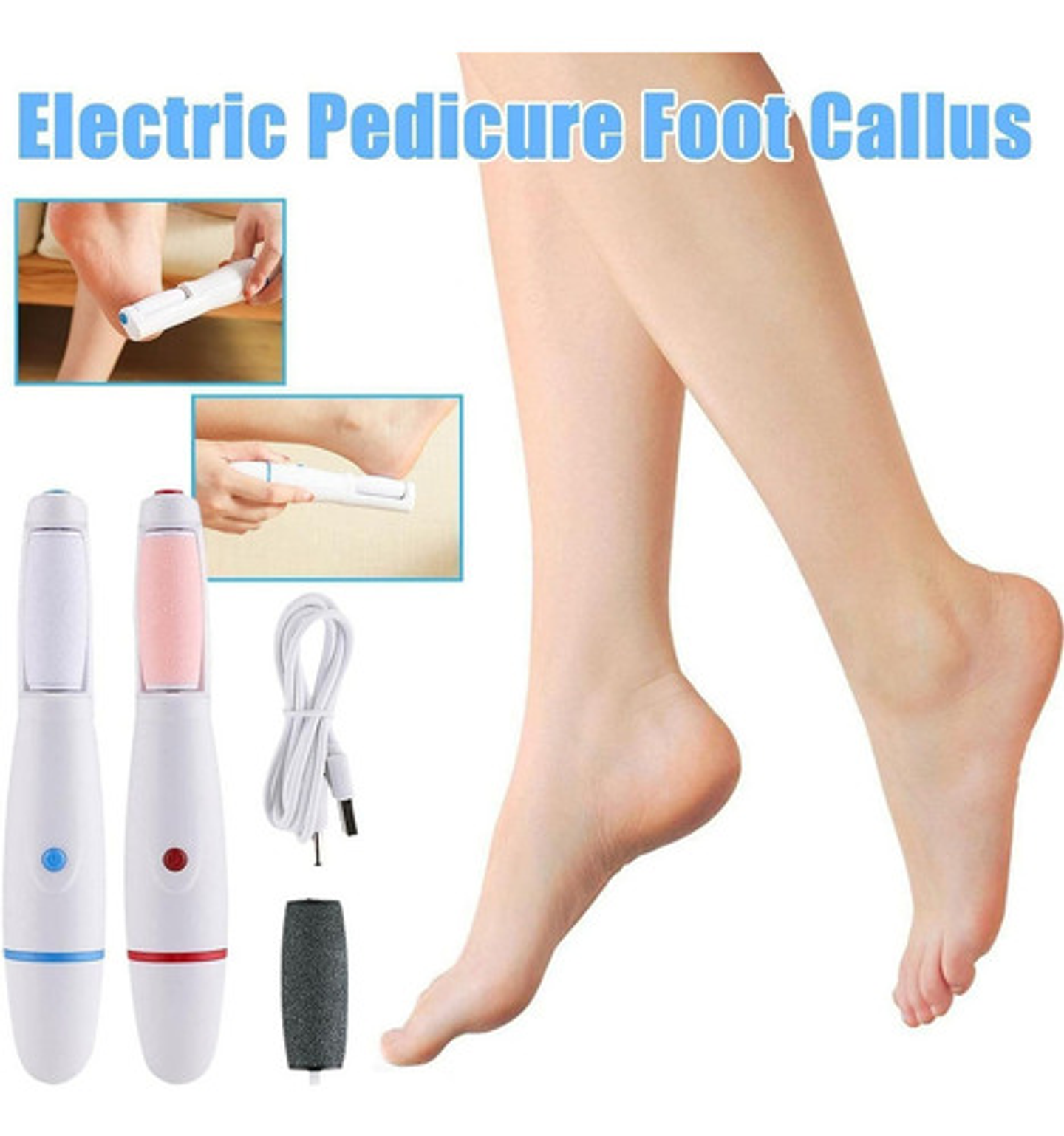 Removedor De Callos Recargable Lima Eléctrica Para Pies 8
