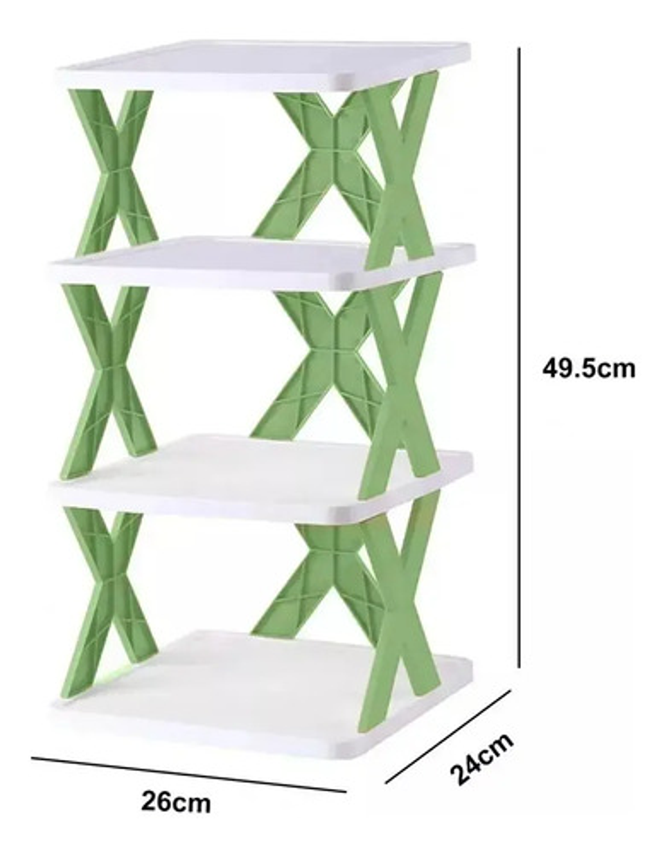 Zapatero 4 Niveles Plegable Multifuncional Organizador 3
