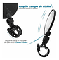 Espejo Retrovisor Redondo 360º Bicicleta O Moto Seguridad Negro - Miniatura 3