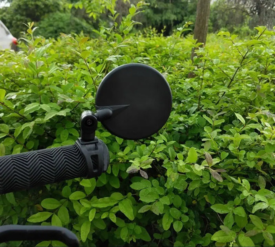 Espejo Retrovisor Redondo 360º Bicicleta O Moto Seguridad Negro 7