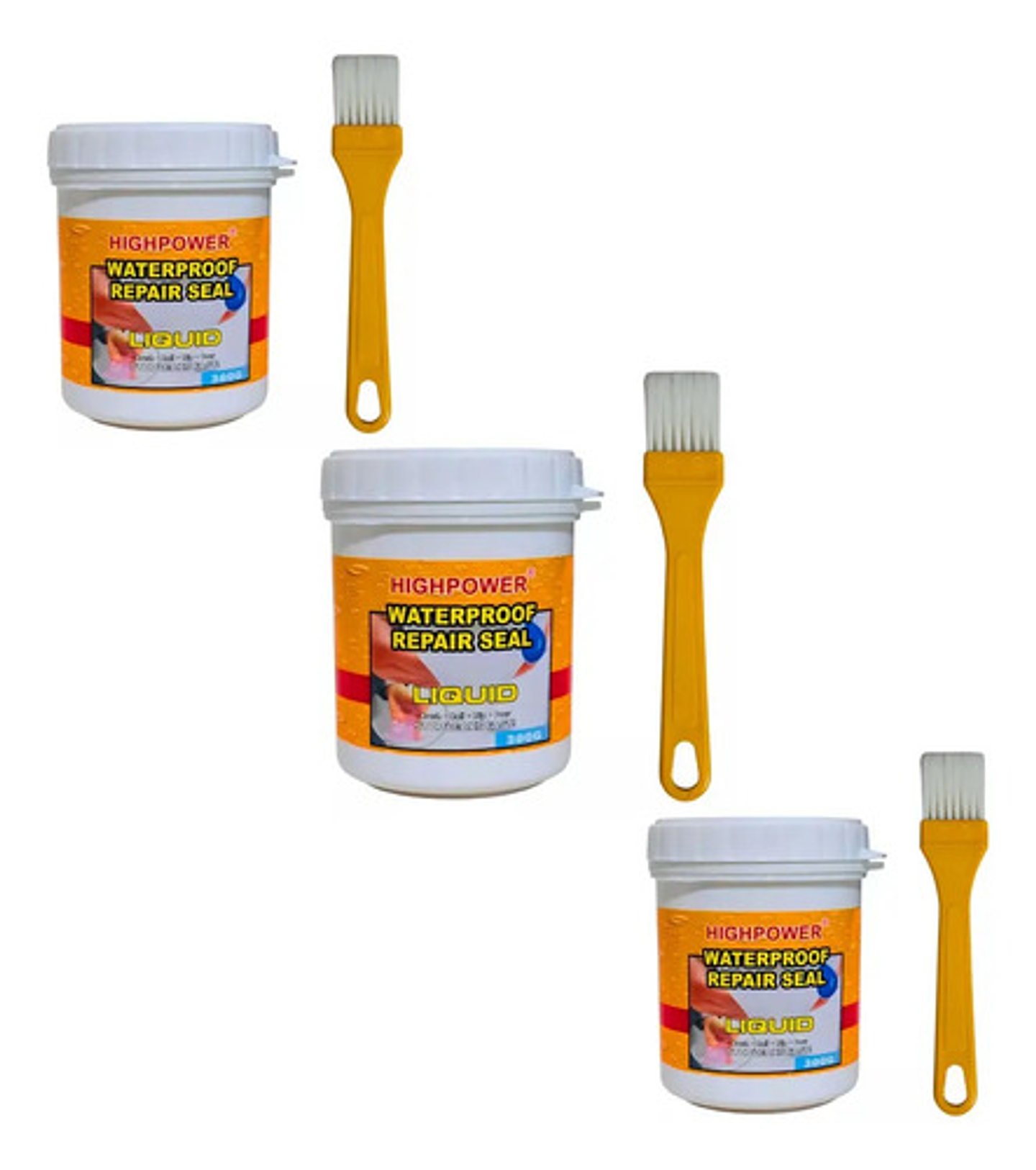 X3 Tapagotera Sellador Impermeabilizante 300g + Brocha 7