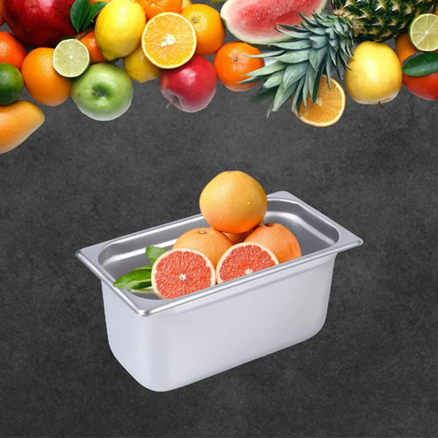 Contenedor Cambro Deposito Gastronómico Con Tapa 32x26cm 1/2 8