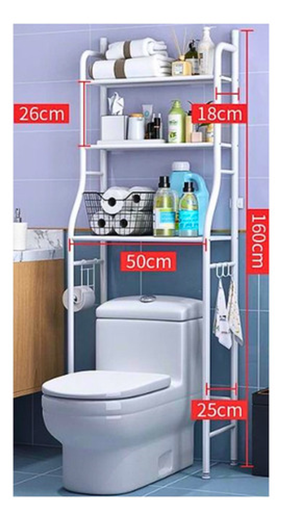 Organizador De Baño Niveles Estante De Inodoro Toilet Rack 4