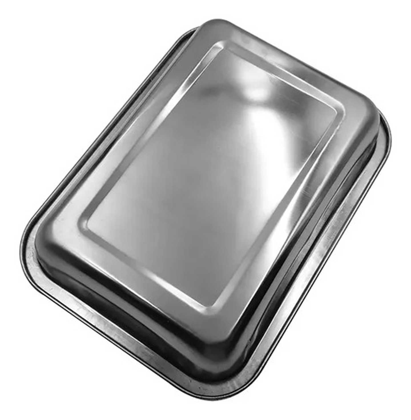 X6 Bandeja Fuente Rectangular Acero Inoxidable 32x22x4.8cm Plateado 4