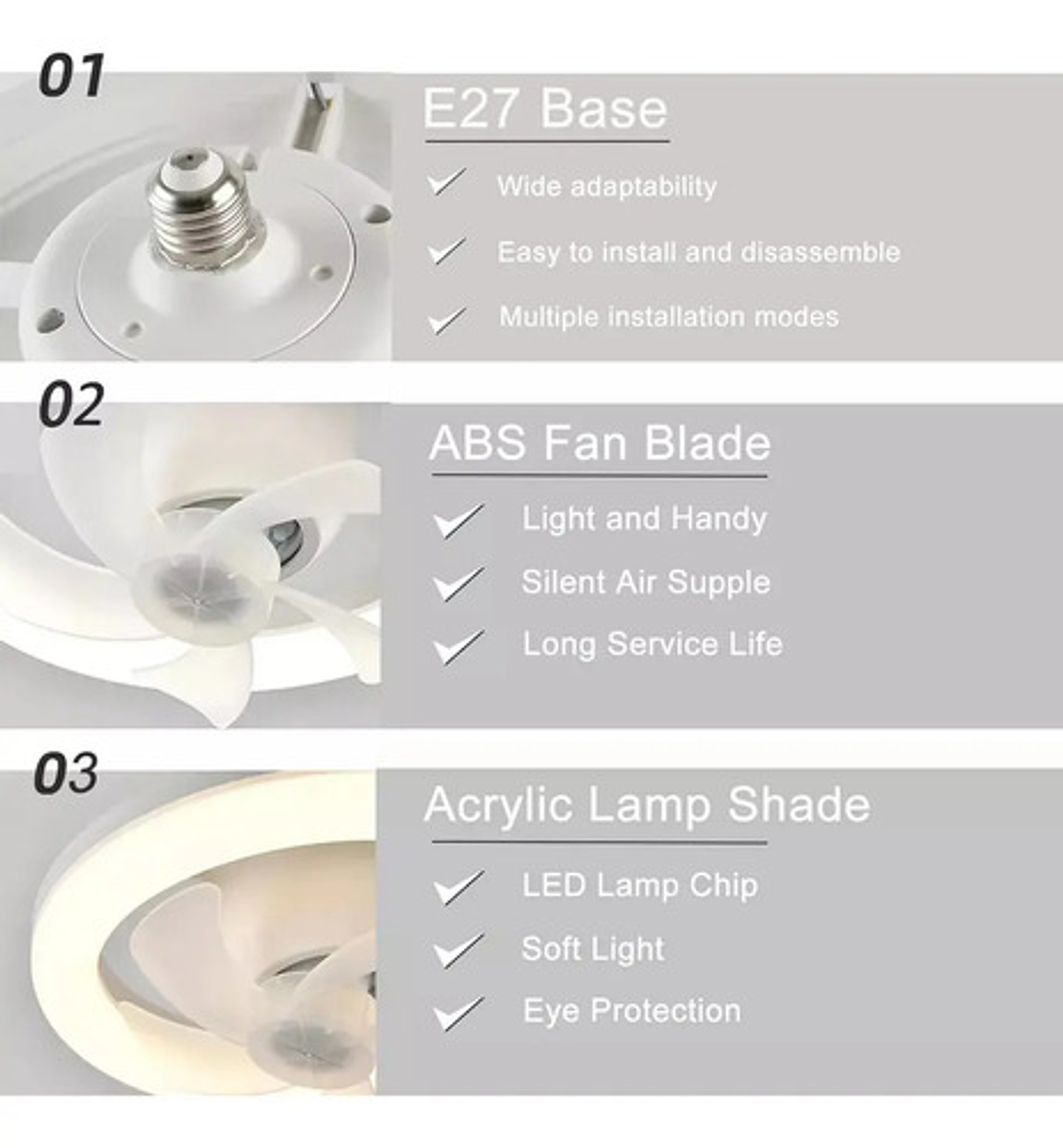 Lampara Led Control Remoto 360° Agita Cabeza  Admirador 6