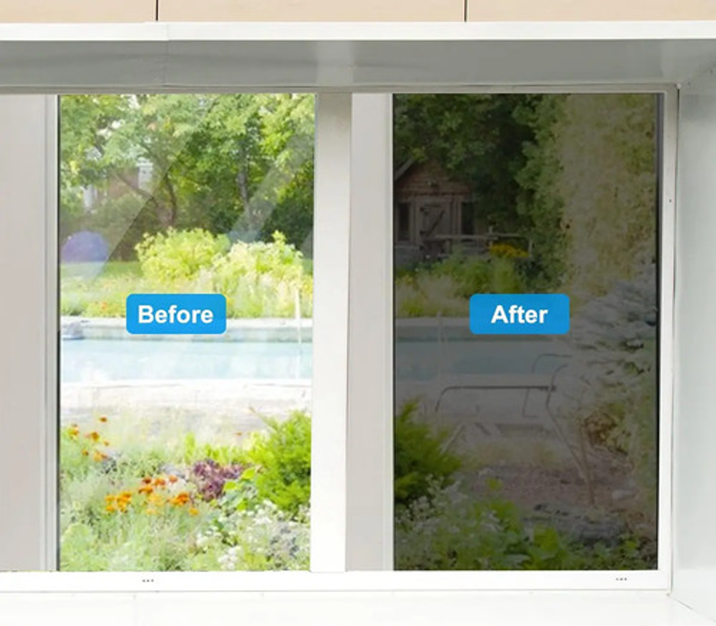 Lamina Film Polarizado Espejeado Exterior Para Vidrio 1mx60 Plateado 4