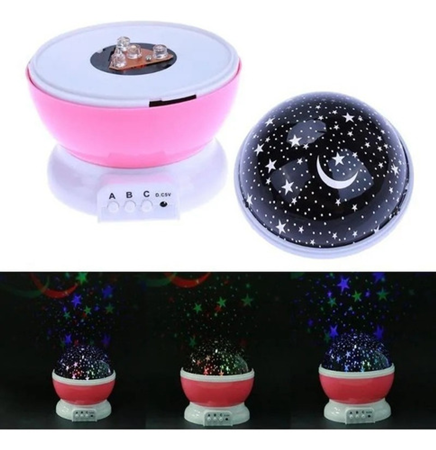 Proyector Lámpara Luz Led Cielo Estrella Espanta Cuco Niños 5