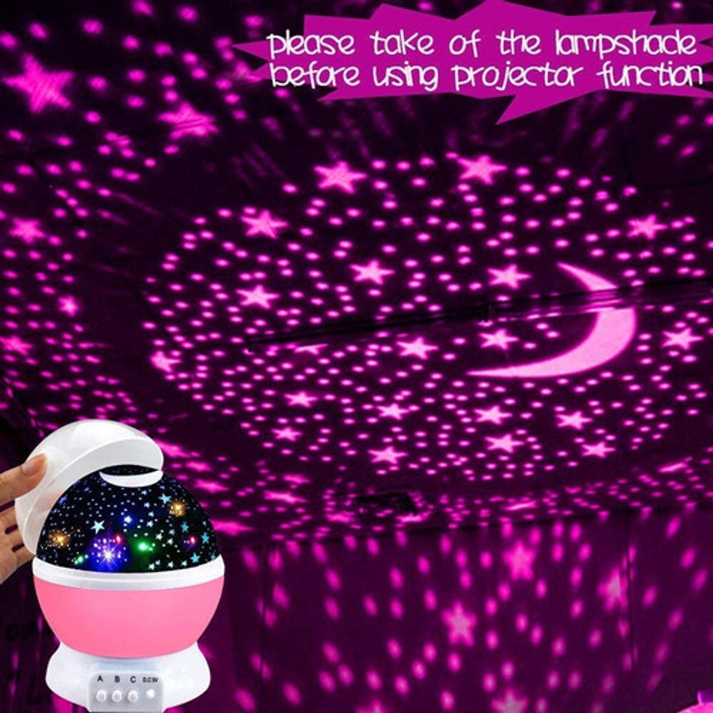 Proyector Lámpara Luz Led Cielo Estrella Espanta Cuco Niños 10