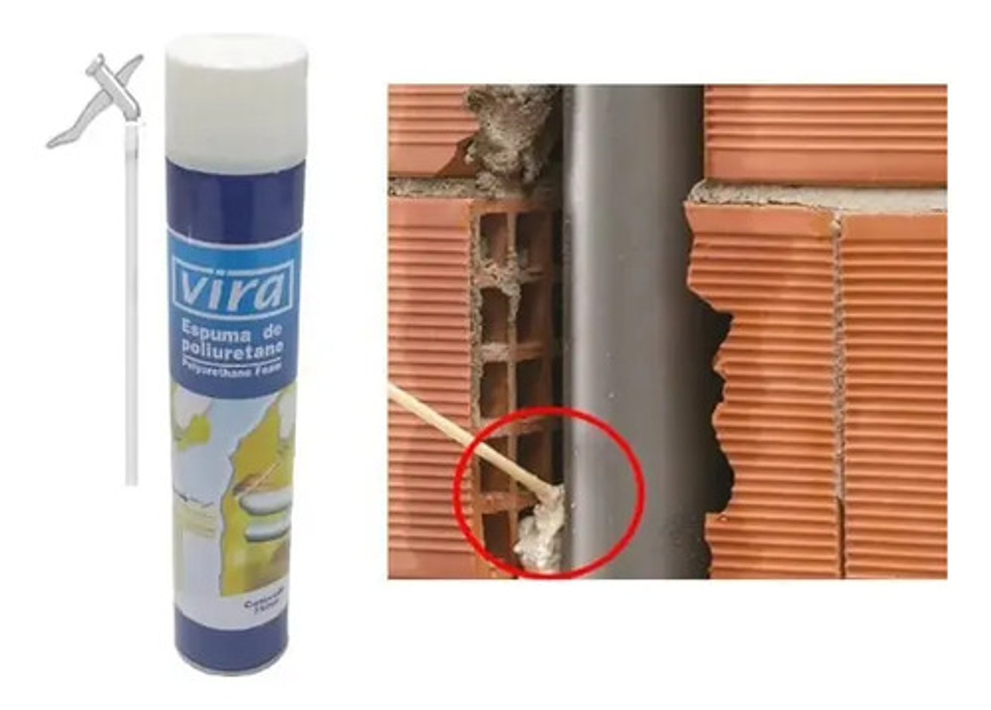 Espuma Expansiva De Poliuretano 500 Ml En Spray Vira Espuma 3