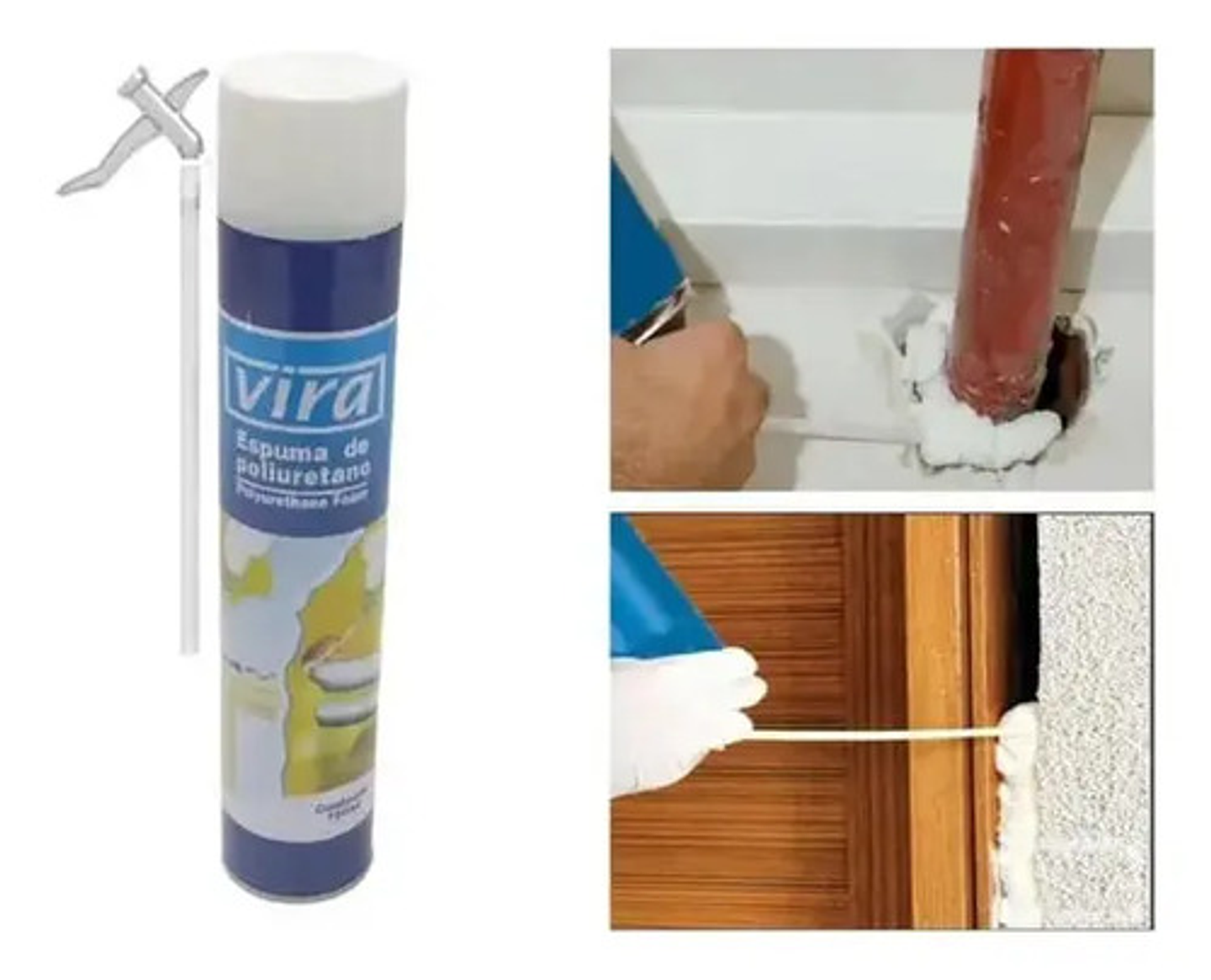 Espuma Expansiva De Poliuretano 500 Ml En Spray Vira Espuma 4