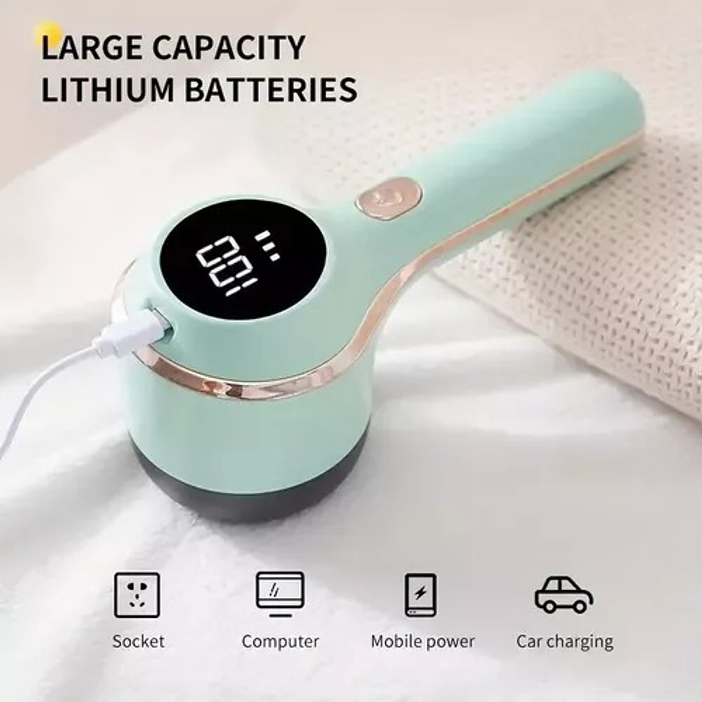 Removedor Eléctrico De Pelusas Thek 6 Cuchillas Led Tipo C 5