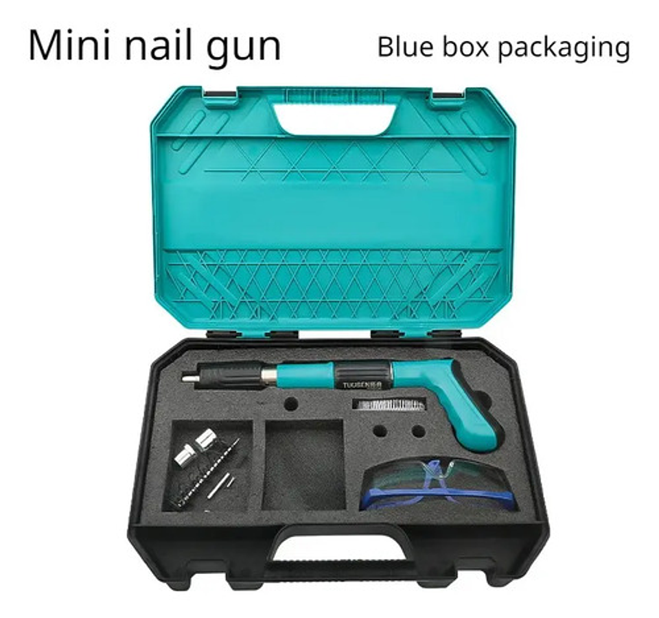 Pistola De Fijación Fulminante Remaches + 20 Clavos Acero 3