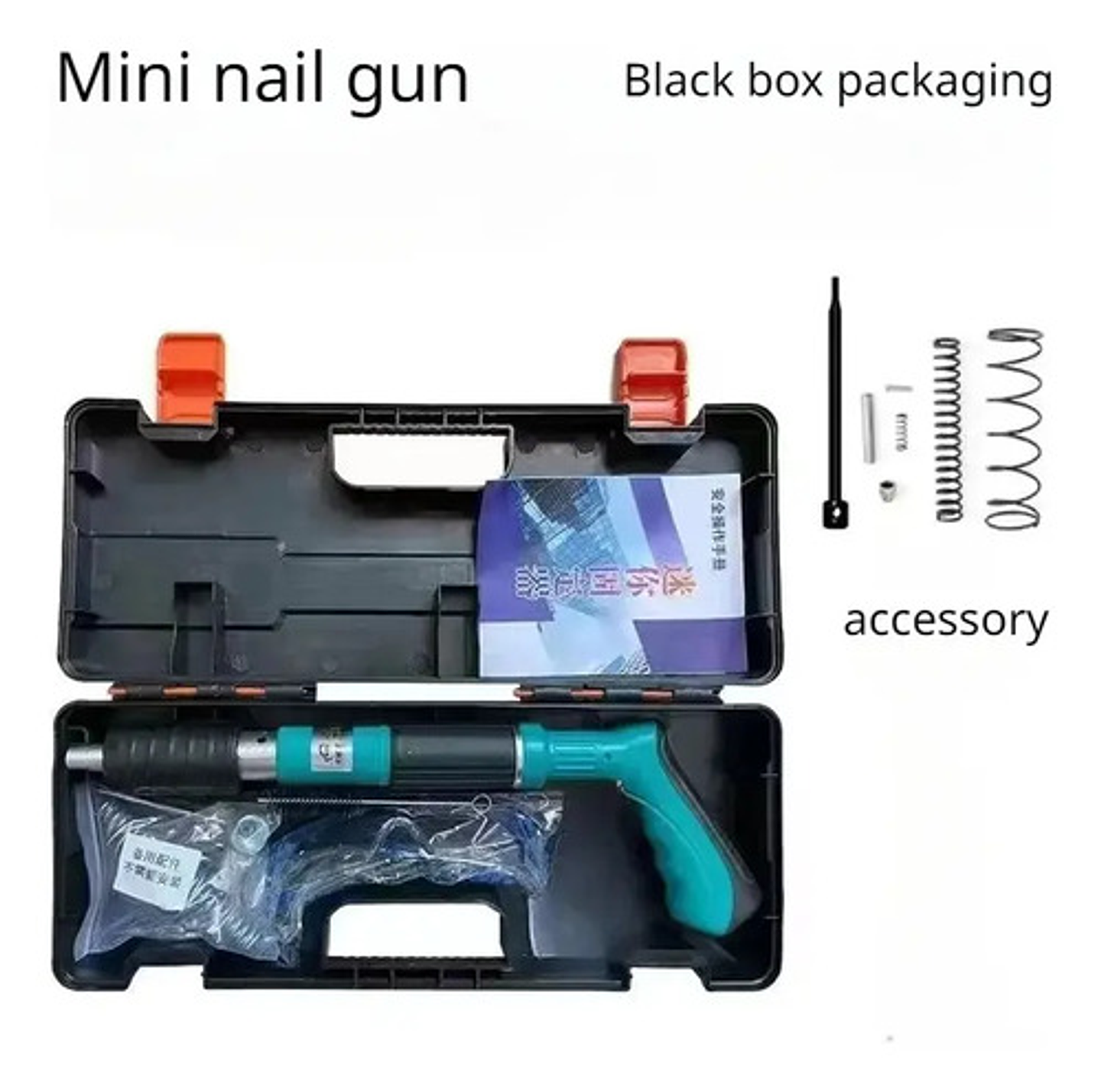 Pistola De Fijación Fulminante Remaches + 20 Clavos Acero 7