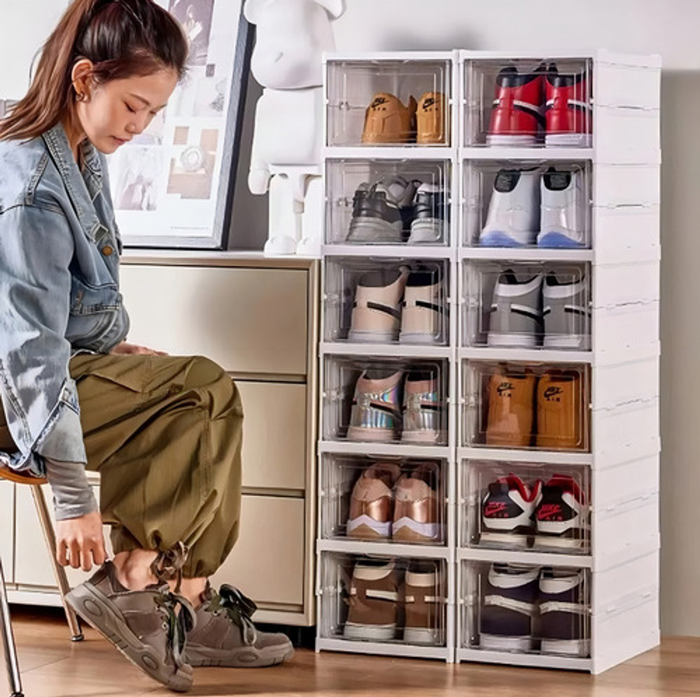 Cajas Organizadoras Zapatera De Tenis Plegables 6 Piezas 4