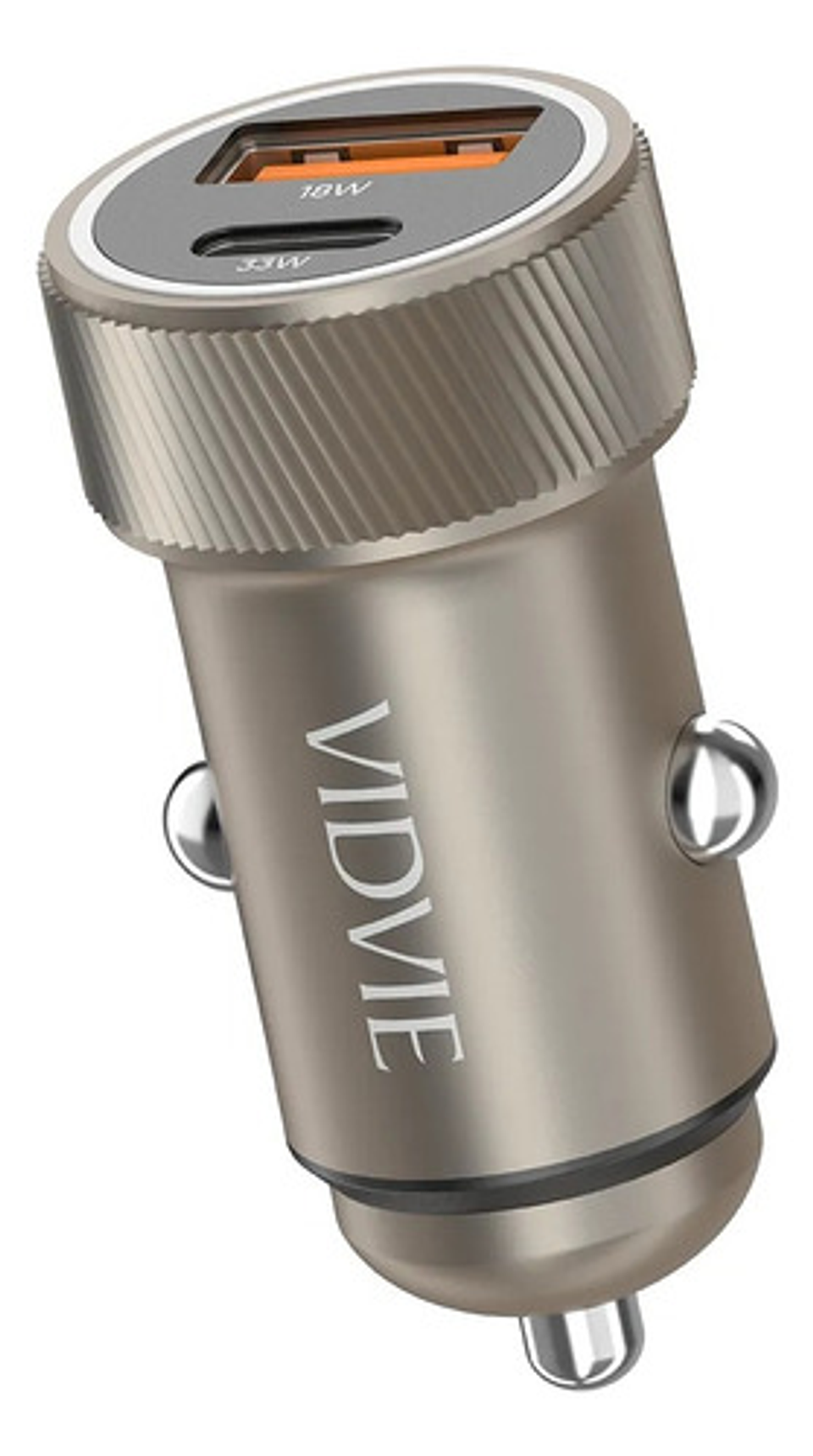 Cargador Auto Vidvie Carga Rápida 33w Con Usb-a 18w Y Tipo C 30w Gris Gris Cc542 1