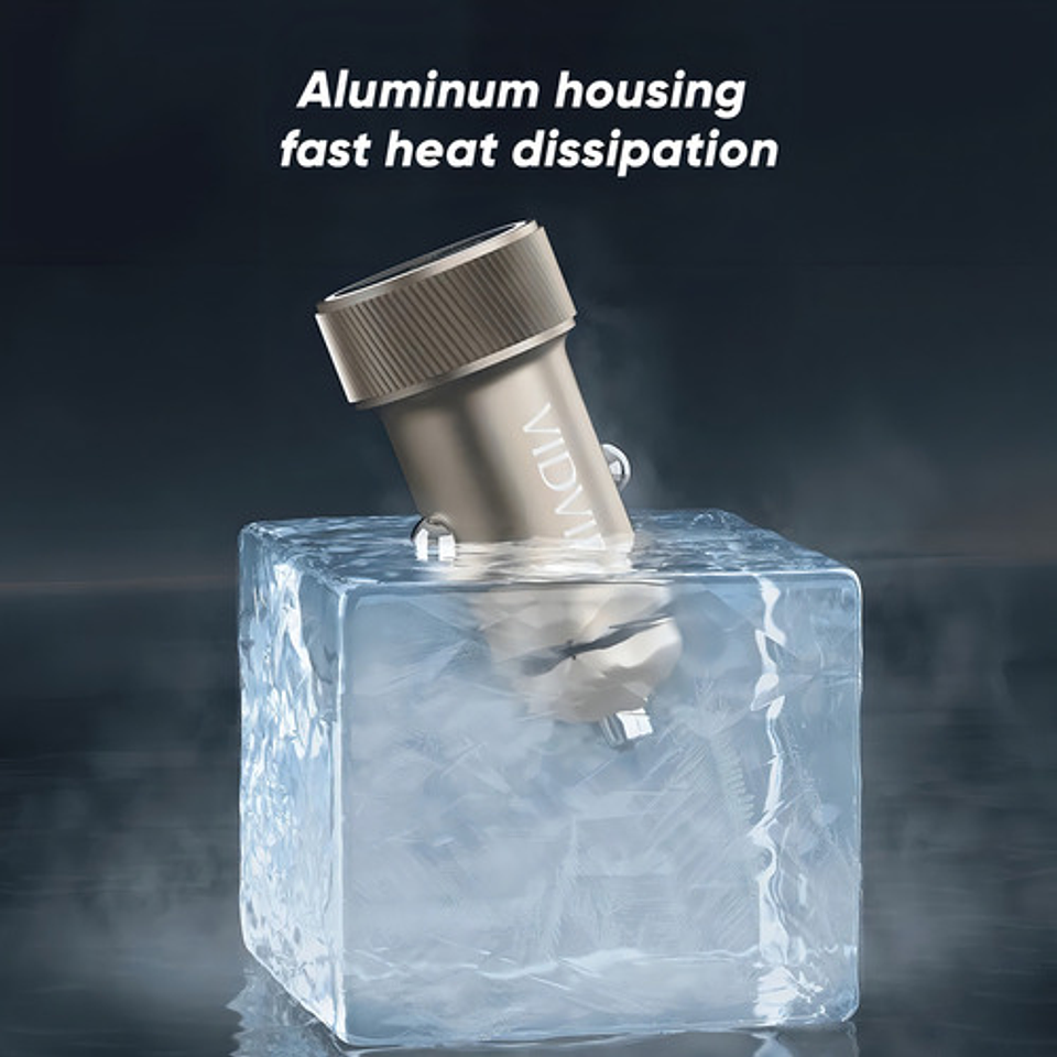 Cargador Auto Vidvie Carga Rápida 33w Con Usb-a 18w Y Tipo C 30w Gris Gris Cc542 8