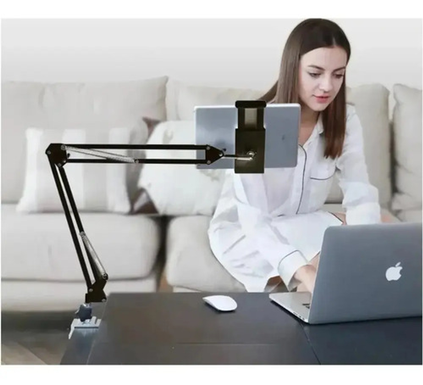 Soporte Tablet Articulado Universal Marinshop Porta Tablet iPad Flexible Escritorio Soporte Celular Escritorio Atril Brazo Metalico Ajustable Negro 7