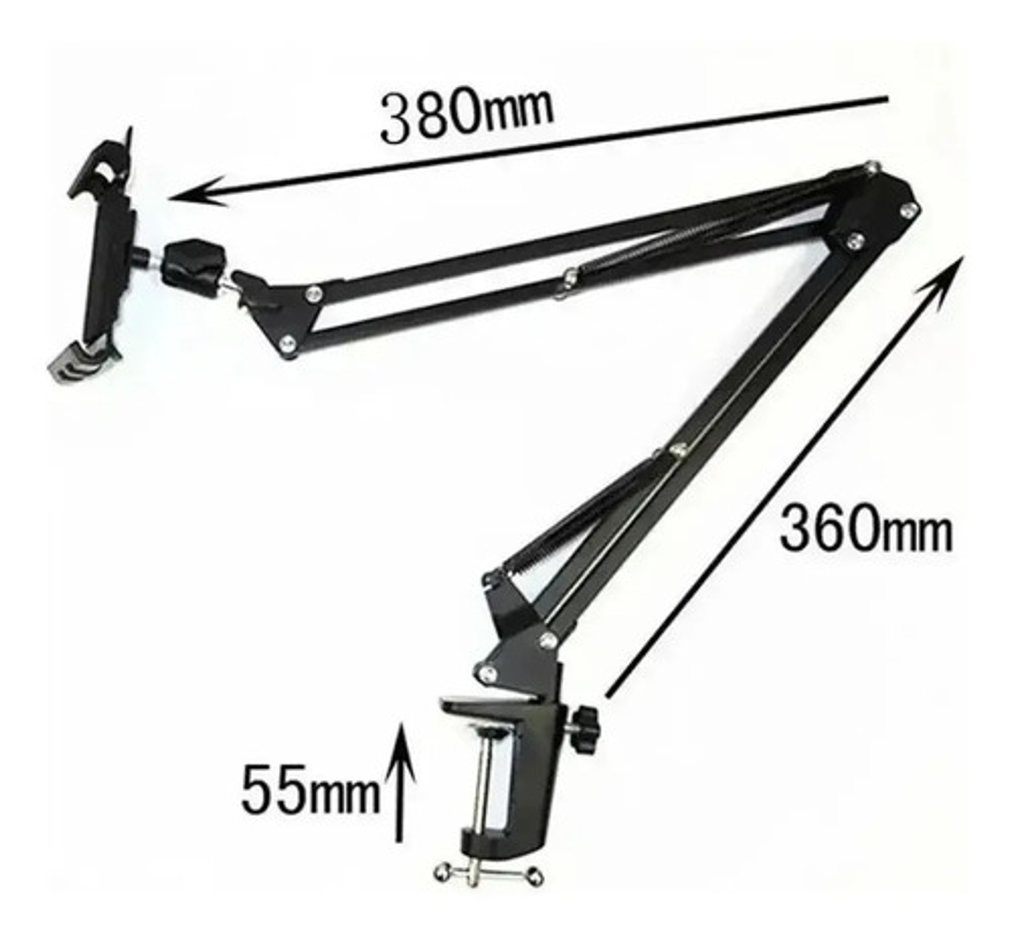 Soporte Tablet Articulado Universal Marinshop Porta Tablet iPad Flexible Escritorio Soporte Celular Escritorio Atril Brazo Metalico Ajustable Negro 8