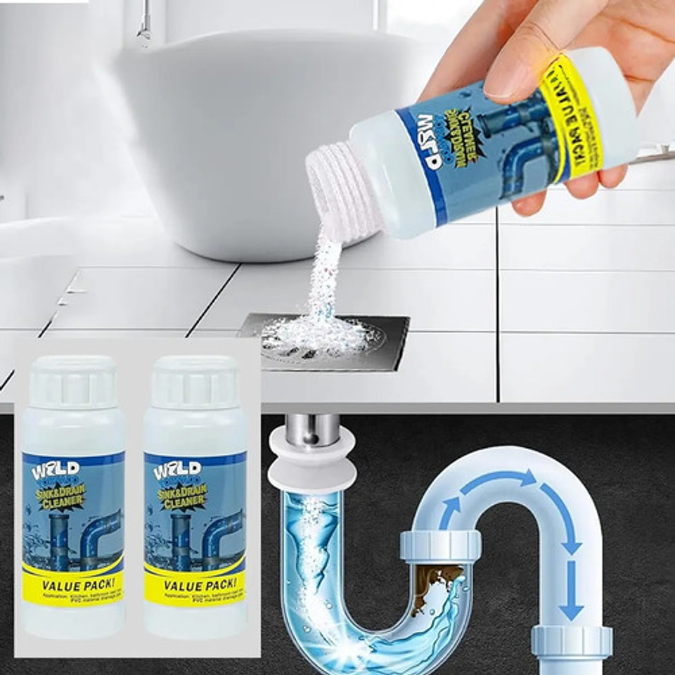 X2 Removedor Destapa Cañería Desagüe Granulado Caños 3