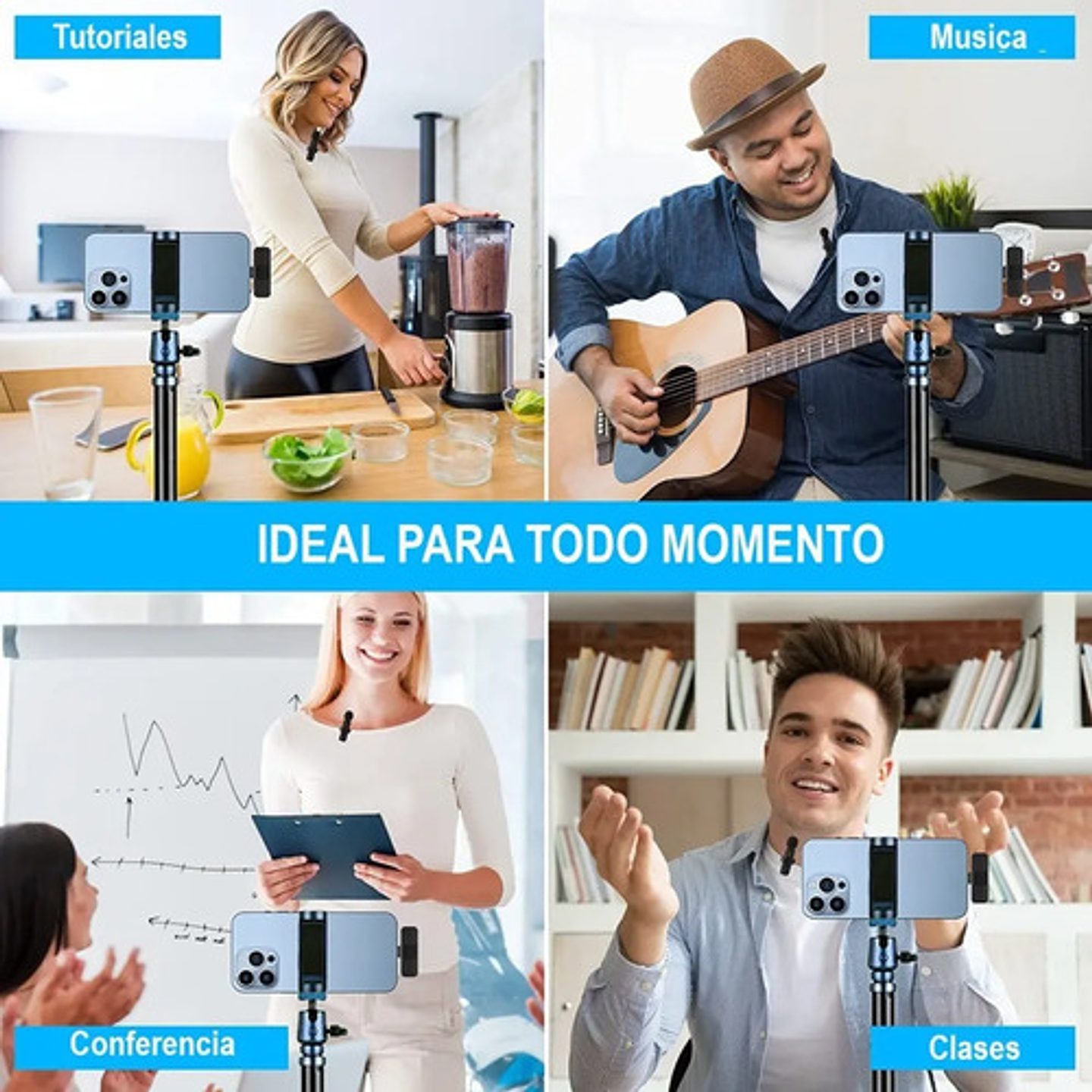 Micrófono Inalámbrico Para Android Lavalier Solapa Usb-c C Negro 6