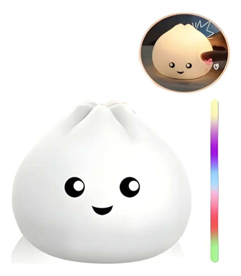 Lámpara De Silicona Espanta Cucos Recargable Luz Rgb Touch 1