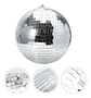 Bola Espejo 20cm Bola Disco + Base Giratoria A 220v Blanco - Miniatura 2
