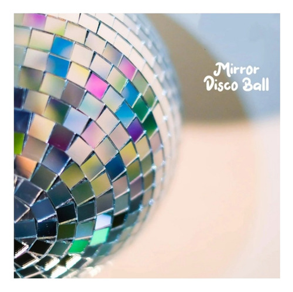 Bola Espejo 20cm Bola Disco + Base Giratoria A 220v Blanco 3