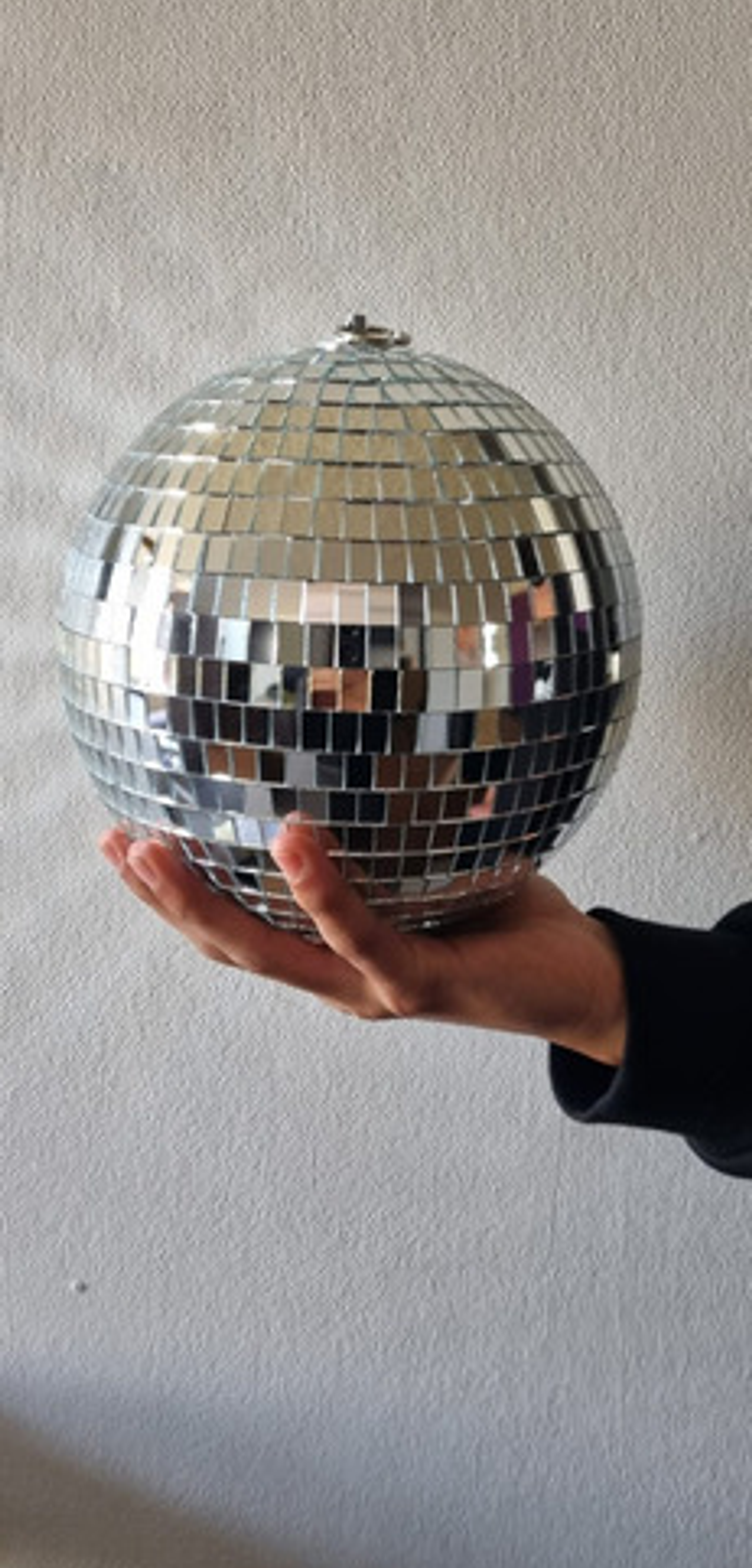 Bola Espejo 20cm Bola Disco + Base Giratoria A 220v Blanco 5