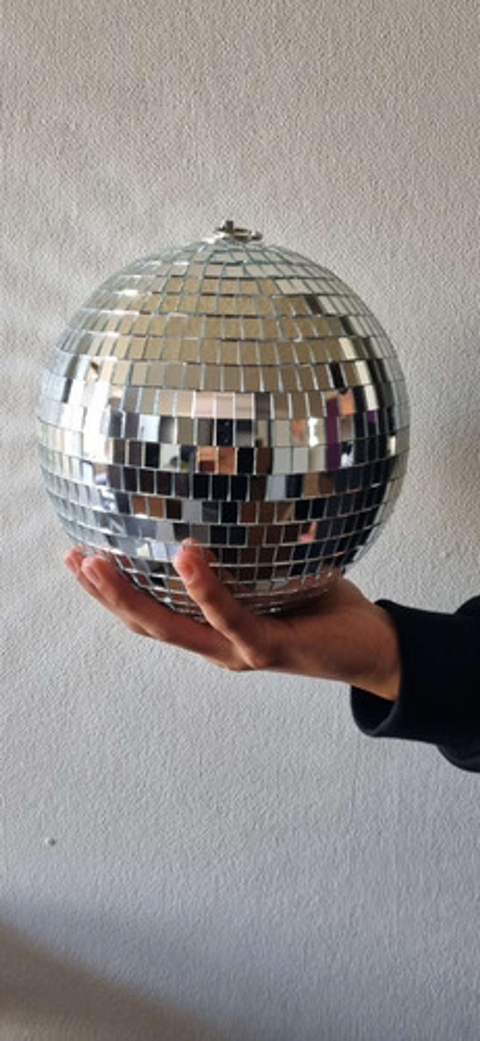 Bola Espejo 20cm Bola Disco + Base Giratoria A 220v Blanco 5