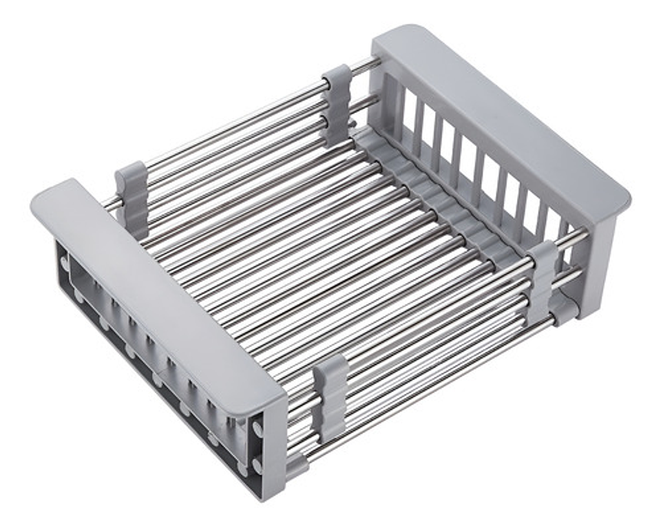 Rejilla Escurridor Para Lavaplatos Telescópica Ajustable Color Gris 3