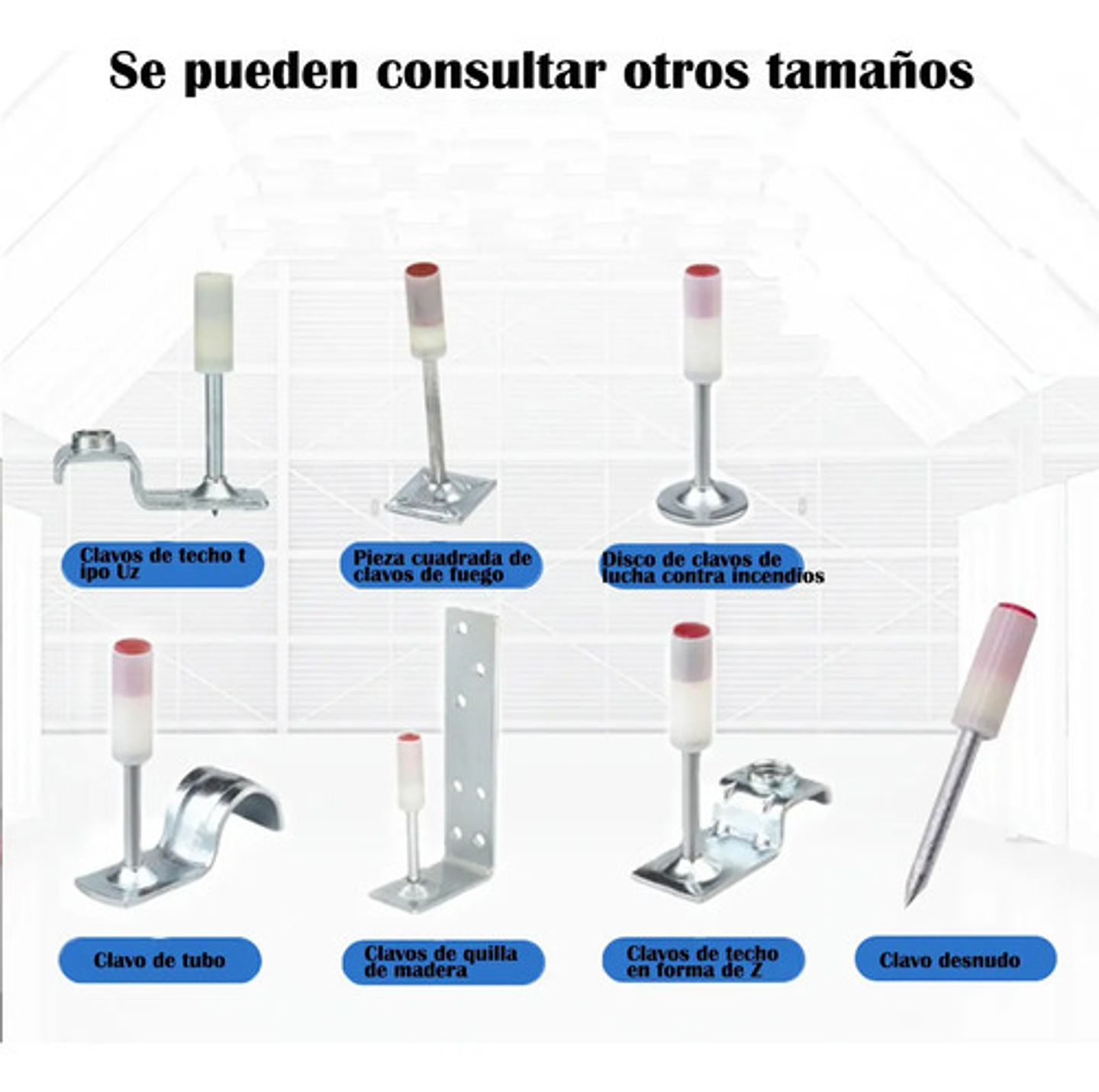 100 Piezas De Fijado Clavos Para Pistola De Acero Clavos 6