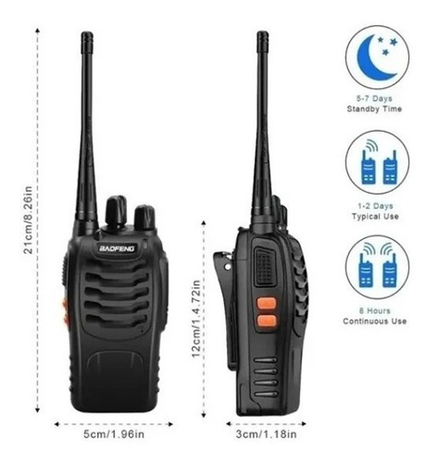 Walkie-talkie Baofeng Bf 888-s Bf-888s - Negro 10
