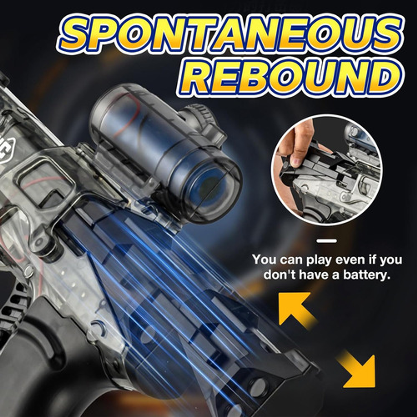 Pistola De Agua Eléctrica Alta Potencia Recargable Led 1200m 4