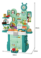 Cocina Infantil Irfora Kitchen Playset 52 Piezas Luz Sonido Turquesa - Miniatura 3