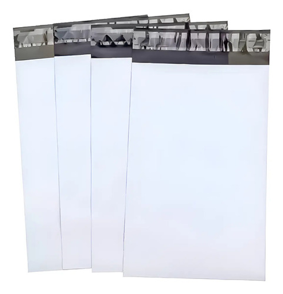 X100 Bolsas Courier Embalaje Blanca Autoadhesivo 35x45cm 1
