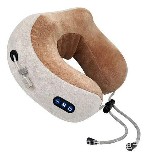 Almohada Cervical De Viaje Con Masaje Vibratorio Y Espuma Me