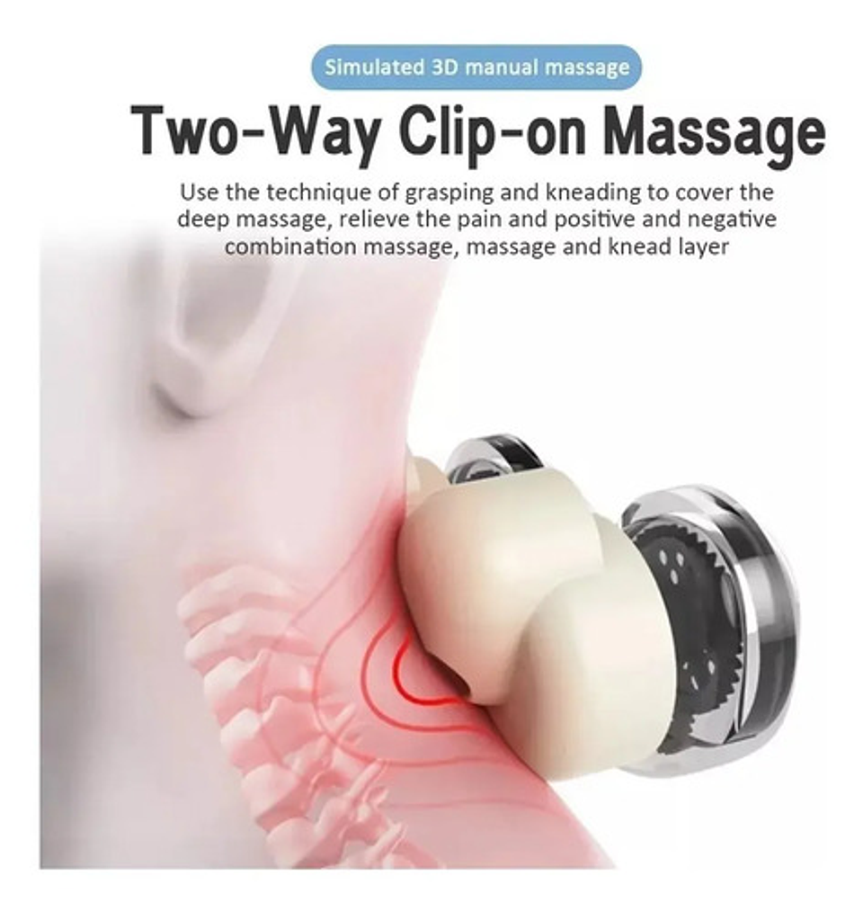 Almohada Cervical De Viaje Con Masaje Vibratorio Y Espuma Me 7