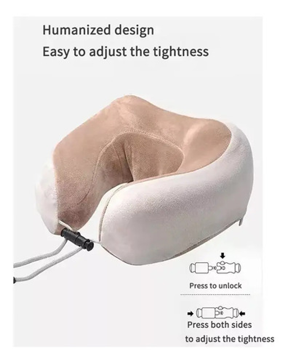 Almohada Cervical De Viaje Con Masaje Vibratorio Y Espuma Me 9