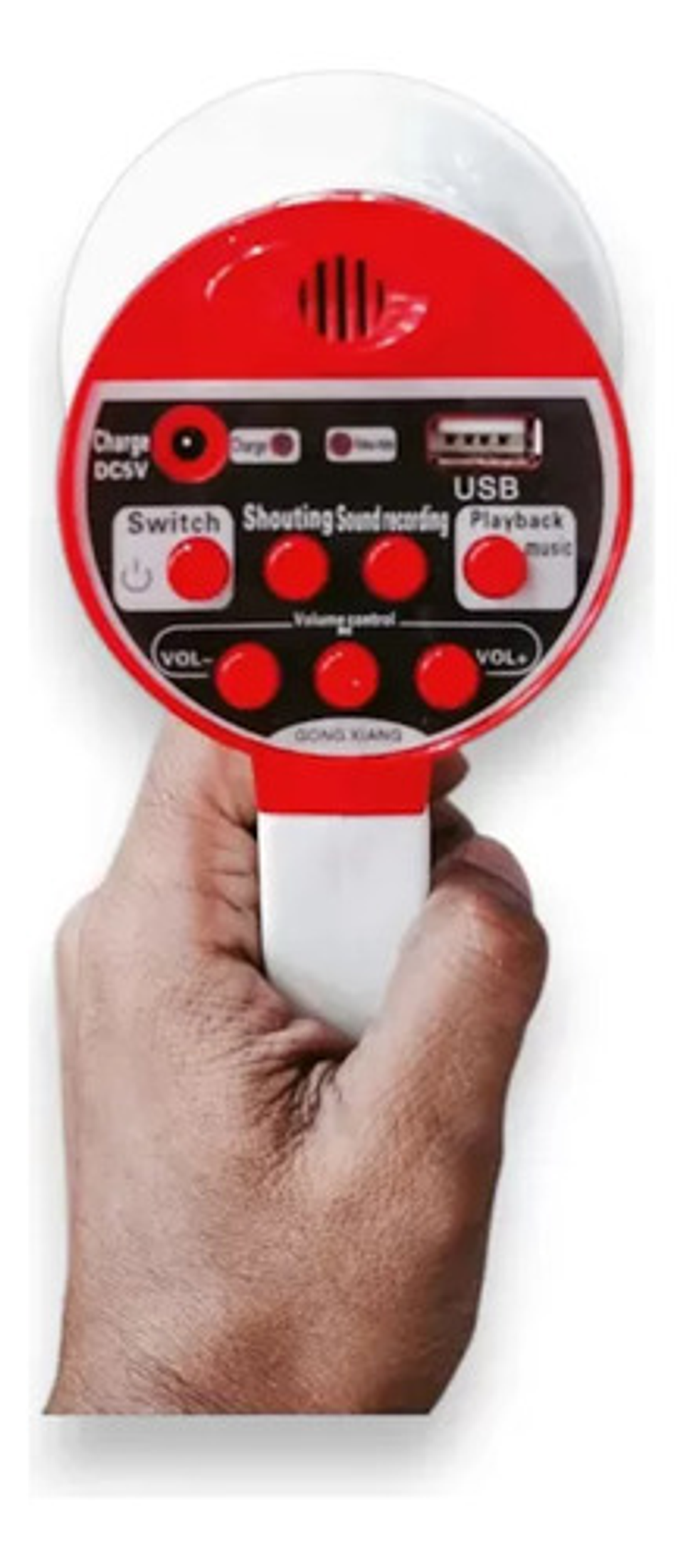 Megáfono Recargable Bluetooth 35w Usb Con Grabadora 619bt 5